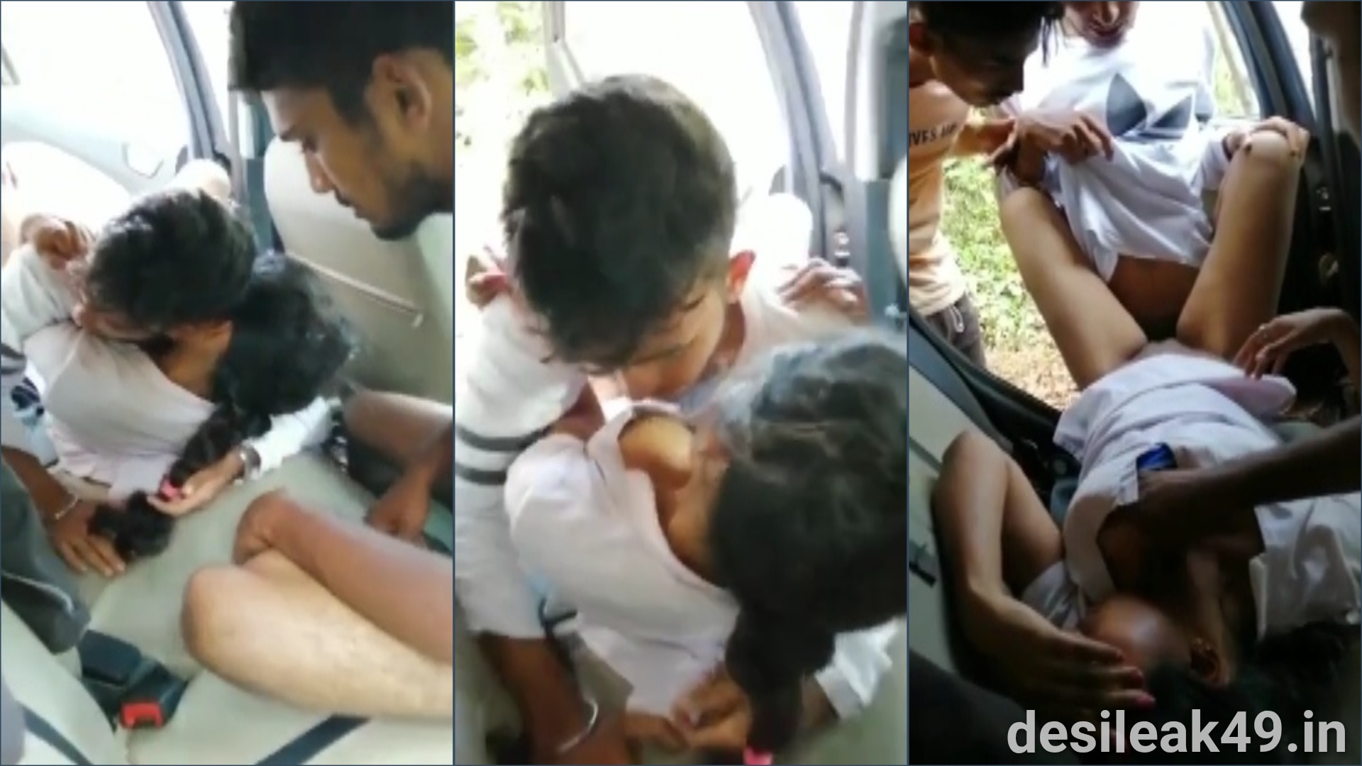 Slim College Girl Car Gangbang – 3 Boys Hardcore Viral MMS