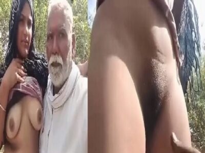 Old Man Outdoor First Time Sex with Young Chachi – Boobs Suck Hairy Pussy Show