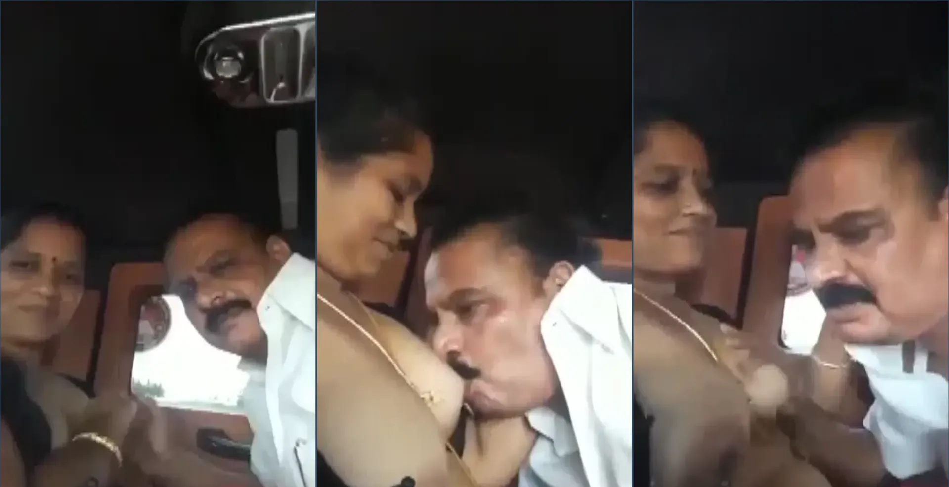 Horny Old Uncle and Aunty Fucking In Car Boobs Sucking Private MMS Viral Leak